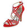 NORINA - Sandalen mit hohen Absätzen Hochzeit Pfennigabsatz Seide