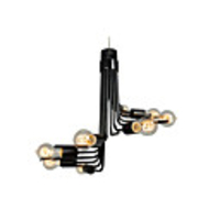 North American-Style Charakteristisch 6 Pendelleuchte In Black