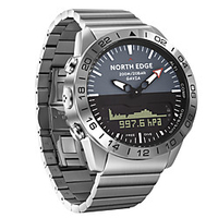 NORTH EDGE Herren Militäruhr Smartwatch Analog-Digital digital Formaler Stil Moderner Stil Draußen Wasserdicht Höhenmesser Thermometer / Ein Jahr / Edelstahl / Edelstahl / Japanisch Lightinthebox