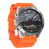 NORTH EDGE Herren Sportuhr Analog digital Analog-Digital digital Moderner Stil Sportlich Freizeit Wasserdicht Höhenmesser Thermometer / Ein Jahr / Edelstahl / Silikon / Japanisch Lightinthebox