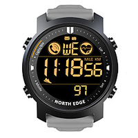 NORTH EDGE LAKER Herrn Smartwatch Bluetooth Wasserfest Herzschlagmonitor Verbrannte Kalorien Kamera Information Stoppuhr Schrittzähler Anruferinnerung Wecker Gemeinschaft teilen