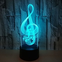 note 3d colorful visuelle lichter colorful touch 3d led lichter Lightinthebox
