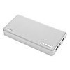 Notebook Design 20000mAh Weiß Dual USB Power Bank mit Kabel und Adapter für iPhone / iPad und andere (5V 1A/2A,  45cm) Stellen