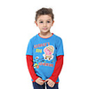 Nova Kids Blau Rundhals 100% Baumwolle Langarm-T-Shirt