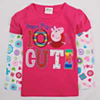 Nova Kids Diamante Stickerei 100% Baumwolle Langarm-T-Shirt