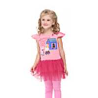 Nova Kids Rosa 100% Baumwolle Kurzarm-Kleid