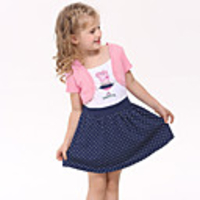 Nova Kids Rosa 100% Baumwolle Kurzarm-Kleid