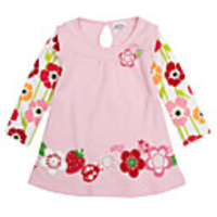 Nova Kids Rosa 100% Baumwolle Langarm-T-Shirt