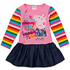 Nova Kids Rosa Stickerei 100% Baumwolle Langarm-Kleid
