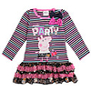 Nova Kids Stickerei 100% Baumwolle Langarm-Kleid