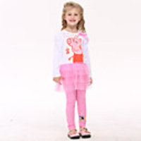 Nova Kids Wei? Stickerei 100% Baumwolle Langarm-Kleid