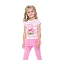 Nova Kids White 100% Baumwolle Kurzarm-Kleid