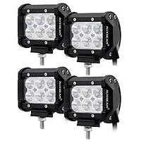 Novsight 4 Stück 4 LED-Lichtleiste 18W LED-Pods 1800lm Flutlicht Off-Road-Lichter Arbeitsscheinwerfer D1C-Glühbirnen für SUV ATV UTV Jeep Trucks Pickup Lightinthebox