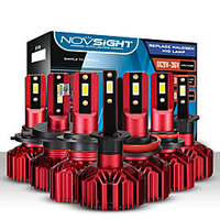 novsight Auto LED-Scheinwerferlampen 2 Stück a500-n11 h1-h3-h4-h7-h11-9005-9006 10000lm (5000lm / Birne) 60w (30w / Birne) 6000k kühlweiße Scheinwerfer für Universalmotoren alle Jahre mit Setup-Video Lightinthebox