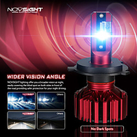 novsight h7 led mini scheinwerfer h4 hallo/lo h1 9005/hb3 9006/hb4 12v 60w 10000lm turbo led-lampen licht auto birne h8 h9 h11 nebelscheinwerfer 2st Lightinthebox