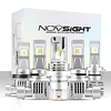novsight led auto glühbirnen 2 stücke a500-n30s für h1-h3-h4-h7-h11-9005-9006 55w 10000lm led-scheinwerfer für universelle allgemeine motoren alle jahre mit einrichtungsvideo Lightinthebox