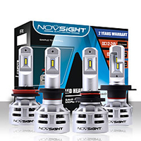 novsight led auto glühbirnen 2 stücke h4-h7-h11-9005 (hb3) -9006 (hb4) 60w 10000lm ledscheinwerfer für universelle allgemeine motoren alle jahre mit einrichtungsvideo Lightinthebox