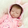 NPKCOLLECTION 18 Zoll NPK-PUPPE Lebensechte Puppe Mädchen Puppe Baby Mädchen Neugeborenes lebensecht Niedlich Handgefertigt Kindersicherung Ganzkörper Silikon mit Kleidung und Accessoires für / ASTM Lightinthebox