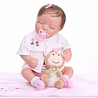 NPKCOLLECTION 20 Zoll Lebensechte Puppe Baby Baby Mädchen lebensecht Geschenk Handgefertigt Ganzkörper Silikon Silikon Silica Gel mit Kleidung und Accessoires für Geburtstags- und Festgeschenke für Lightinthebox