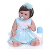 NPKCOLLECTION 20 Zoll Lebensechte Puppe Baby Baby Mädchen lebensecht Geschenk Künstliche Implantation Braune Augen Ganzkörper Silikon Silikon Silica Gel mit Kleidung und Accessoires für Geburtstags Lightinthebox
