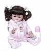 NPKCOLLECTION 20 Zoll Lebensechte Puppe Baby Baby Mädchen Neugeborenes Handgefertigt Künstliche Implantation Braune Augen Ganzkörper Silikon Silikon Silica Gel mit Kleidung und Accessoires für Lightinthebox