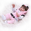 NPKCOLLECTION 20 Zoll Lebensechte Puppe Baby Baby Mädchen Niedlich Neues Design Künstliche Implantation Braune Augen Ganzkörper Silikon Silikon Silica Gel mit Kleidung und Accessoires für Lightinthebox