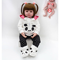 NPKCOLLECTION 20 Zoll Lebensechte Puppe Baby Jungen Baby Mädchen lebensecht Geschenk Handgefertigt Ganzkörper Silikon Silica Gel mit Kleidung und Accessoires für Geburtstags- und Festgeschenke für Lightinthebox
