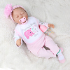 npkcollection 22 Zoll Reborn Puppe Babyamp; Kleinkind Spielzeug Reborn Kleinkind Puppe Baby Junge Baby Mädchen Geschenk süße schöne Eltern-Kind-Interaktion gespitzte und versiegelte Nägel Tuch 3/4 Lightinthebox