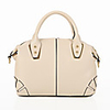 NPSJ Frauen Sweet Cream Rivet Leder Tragbare Tote 04-21