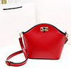 NPSJ Frauen Vintage Red Metallschnalle Leder Ultra-Large-Capacity-Schultertaschen 04-13