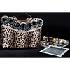 NPSJ Frauen Vintage-Screen Farbe Leopard-Druck Cony Haar Besonders große Kapazität Tote 04-16