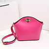 NPSJ Frauen Wunderschöne Fuchsia Metallschnalle Leder Ultra-Large-Capacity-Schultertaschen 04-13