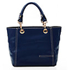 NPSJ Frauen Wunderschöne Navy Blue Leather Tote Tragbare 04-18