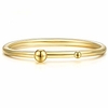 Nubby Stapelring für Frauen [Größe 8] Teenageramp; Mädchen [18 Karat vergoldet auf 925er Sterlingsilber] - zierliches Perlen-Satellitenband [hypoallergen]