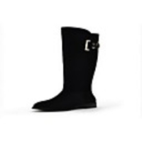Nubuk-Leder-Leopard-Druck Boots Wohnung Heel Stiefel