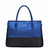 NUCELLE Damen Blue Kontrast Farbe Freizeittasche