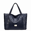 NUCELLE Damen Blue Weichleder Hobo Bag