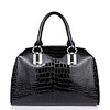 Nucelle Elegant Black Cow Leather Crocodile Dual-Use-Tasche