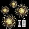 Outdoor Lichterketten wasserdichte LED hängende Starburst Lichterketten 150 LED Kupferfee DIY Girlande Lichter wasserdicht mehrere Modi Outdoor Twinkle Light Lightinthebox