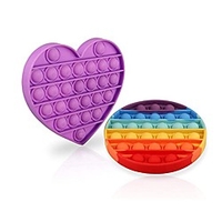 Push-up Pop Bubble Sensorisches Zappelspielzeug Zum Stress-Abbau 2 pcs Stress- und Angstabbau Eltern-Kind-Interaktion Lehrreich Silikon Für Kinder Erwachsene Jungen und Mädchen Lightinthebox