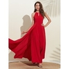 Rotes,  halbformelles,  elegantes,  romantisches Neckholder-Jumpsuit-Kleid mit offenem Rücken für Damen als Hochzeitsgast und Cocktailparty,  um zu beeindrucken,  2024