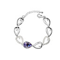 Österreich Kristall Herz Armband Verbunden (Farbe sortiert)