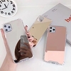 Telefon Hülle Handyhüllen Für Apple Rückseite iPhone 12 Pro Max 11 SE 2020 X XR XS Max 8 7 6 Stoßresistent Beschichtung Spiegel Solide Glänzender Schein Acryl Lightinthebox