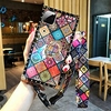 Telefon Hülle Handyhüllen Für Apple Rückseite iPhone 13 12 11 Pro Max Mini SE 2020 X XR XS Max 8 7 Plus Stoßresistent Inhaber anrufen Muster Geometrische Muster Silikon Kieselgel Lightinthebox