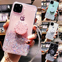 Telefon Hülle Handyhüllen Für Apple Rückseite iPhone 13 iPhone 12 Pro Max 11 SE 2020 X XR XS Max 8 7 6 iPhone 13 Pro Max iPhone 13 Mini iPhone 13 Pro Inhaber anrufen Durchscheinend Glänzender Schein Lightinthebox