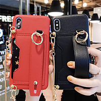 Telefon Hülle Handyhüllen Für Apple Rückseite Ledertasche iPhone 12 Pro Max 11 SE 2020 X XR XS Max 8 7 6 mit Halterung Volltonfarbe PU-Leder Lightinthebox