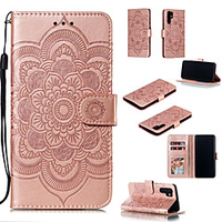 Telefon Hülle Handyhüllen Für Huawei Ganzkörper-Gehäuse Ledertasche Brieftasche Kartenetui Huawei P30 Huawei P30 Pro Huawei P30 Lite P9 lite mini Geldbeutel Kreditkartenfächer mit Halterung Blume Lightinthebox