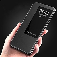 Telefon Hülle Handyhüllen Für Huawei Ganzkörper-Gehäuse Ledertasche Klappetui Huawei Mate 20 pro Huawei Mate 20 mit Sichtfenster Flipbare Hülle Auto Schlaf / Aufwachen Einfarbig PU-Leder / Hüllen1 Lightinthebox