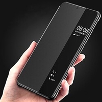 Telefon Hülle Handyhüllen Für Huawei Ganzkörper-Gehäuse Ledertasche Klappetui P20 P20 Pro P30 P30 Pro Psmart plus 2019 Ehre 20 Ehre 20 Pro Ehre 30 Ehre 30 Pro Y5p mit Sichtfenster Flipbare Hülle Auto Lightinthebox
