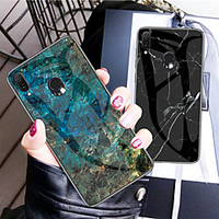Telefon Hülle Handyhüllen Für Huawei Rückseite Huawei Y7 2019 Huawei Y6 (2019) Huawei Y6PRO 2019 Huawei Y7PRO 2019 Huawei Y9 2019 Huawei Y5 2019 Stoßresistent Marmor TPU Gehärtetes Glas Lightinthebox
